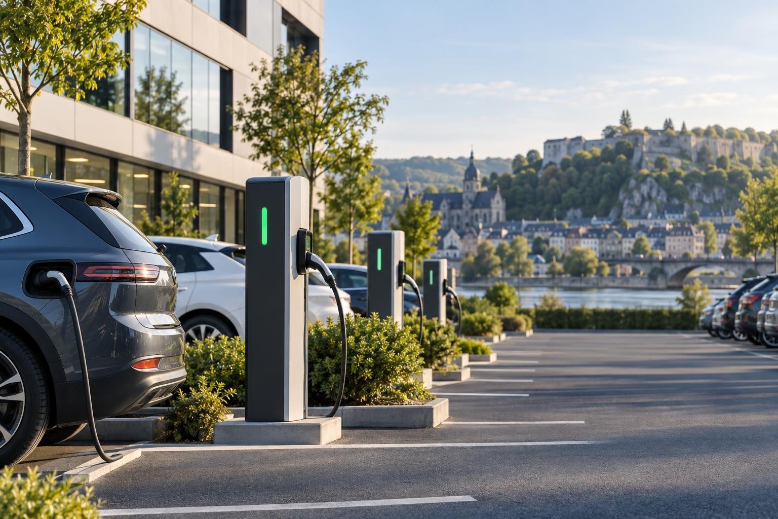 Borne de recharge pour entreprise à Namur : préparer son parking