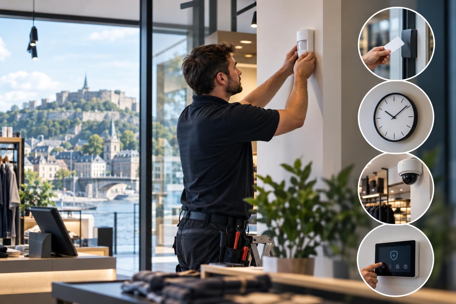 Installateur d’alarme à Namur : préparer la sécurité d’un commerce ou d’une entreprise